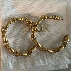 Dior hoops gold earrings